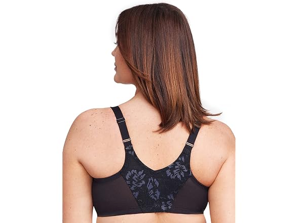 Glamorise Women (46F) Full Figure Lacey T-Back Bra