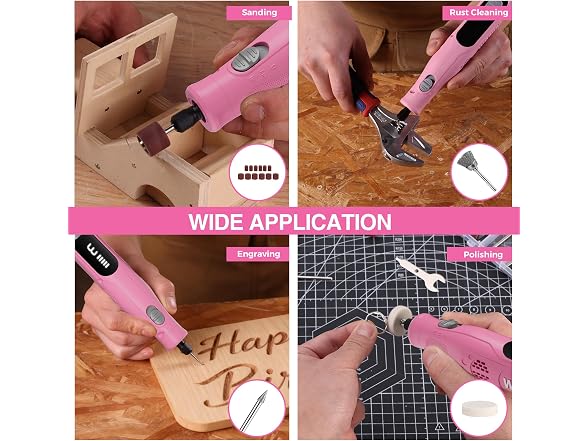 WORKPRO 3.6V Rotary Tool Kit Pink
