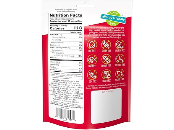 YumEarth Organic Giggles Chewy Candy 5 oz