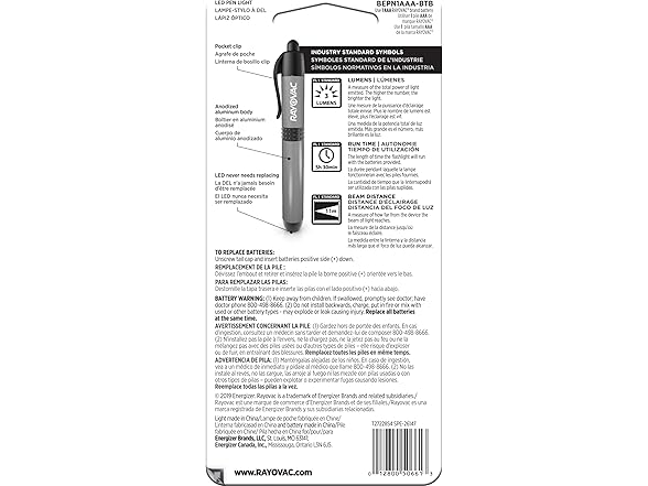 Rayovac LED Pen Light w/Clip & Battery