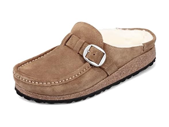 Birkenstock Women's Buckley Shearling, Tea/Natural
