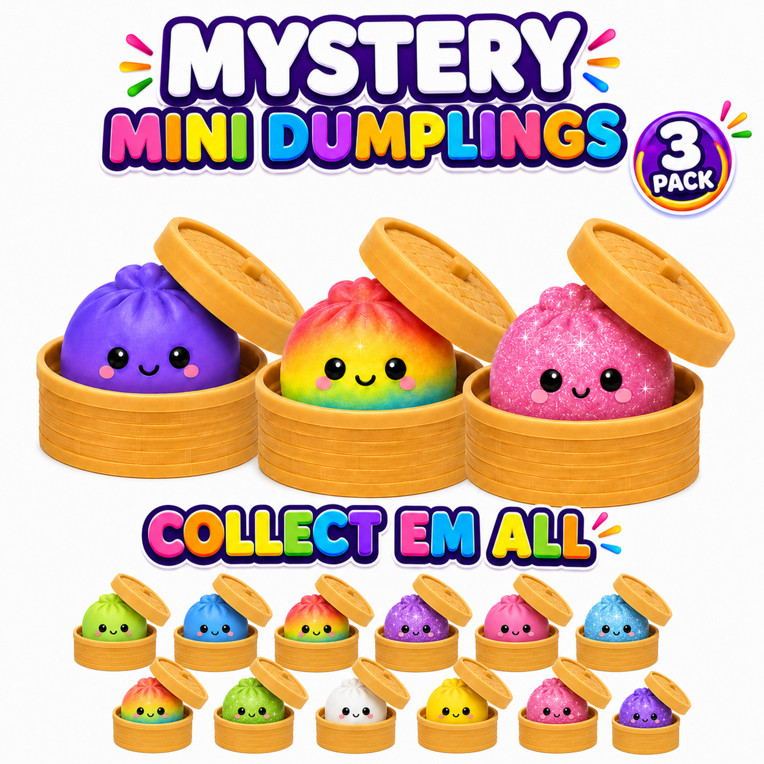 Twilight Squishy Sensory Toys Mini Dumpling - Gallery 7