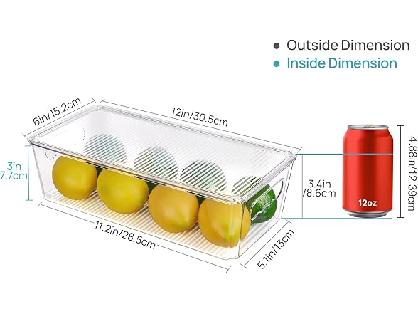 Vtopmart 10pcs Kitchen Clear Stackable Storage Bins