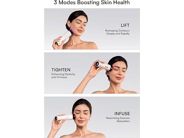 3-in-1 Red Light Skin Tightening Device- White