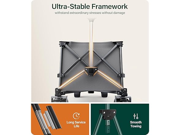 Everyfun 440Lbs Collapsible Wagon Cart