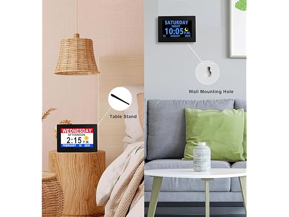 Upgraded Large Digital Calendar Clock