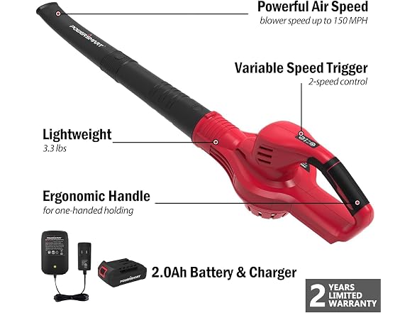 PowerSmart 20V Cordless Leaf Blower