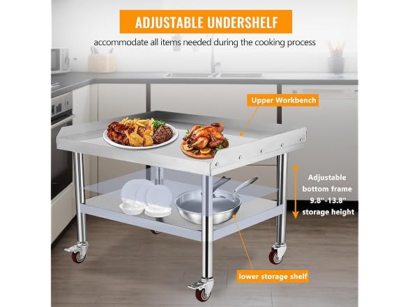 Equipment Grill Stand Table Stainless Steel 24x28x24