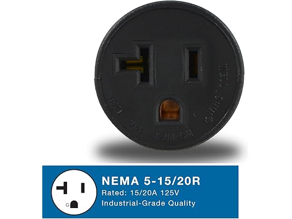 Conntek 30129 15A to 15/20A Plug Adapter