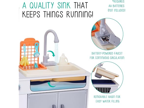 Kitchen Playset With Working Sink