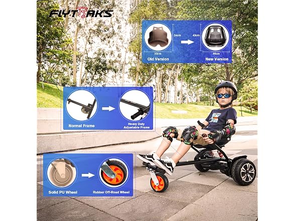 Go Kart Hoverboard Attachment w/ Shock