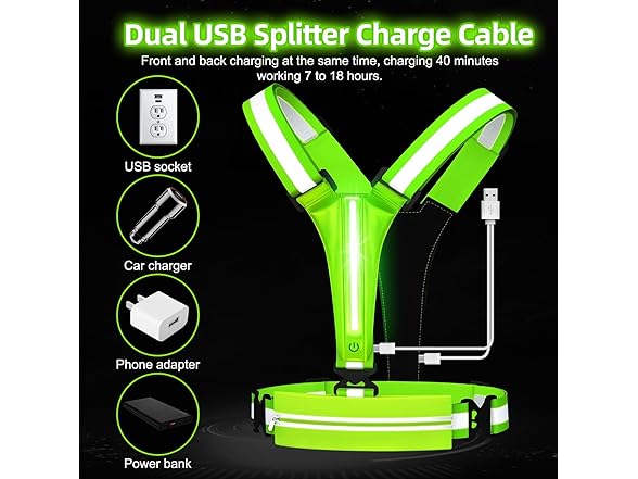 JZ LED Reflective Running Vest