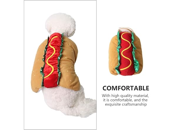 ULTECHNOVO Hot Dog Doggie Pet Costume, Funny