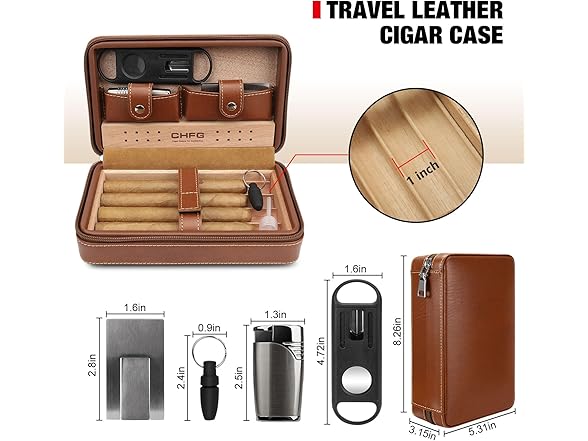CHFG Leather Cigar Cases