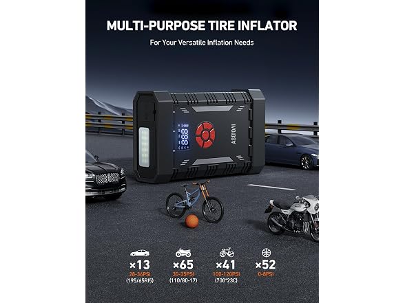 AstroAI A30 Jump Starter Tire Inflator