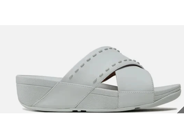 $39.99, Was $100, 60% Off! FitFlop Lulu Rubber-Stud Cross Slides dealfomo