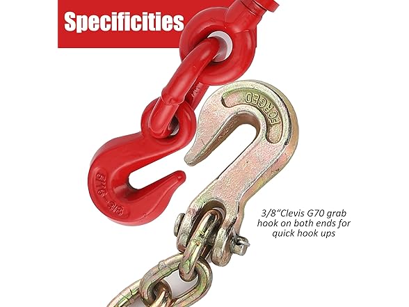 3/8"-1/2" Chain Binder with Chains