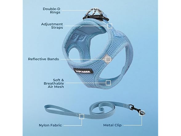 Voyager Step-in Cat Leash Harness Set