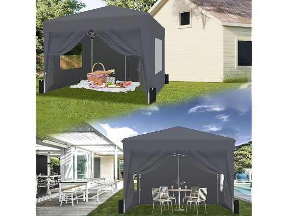 SANUMY Portable 10x10 Pop Up Canopy Tent