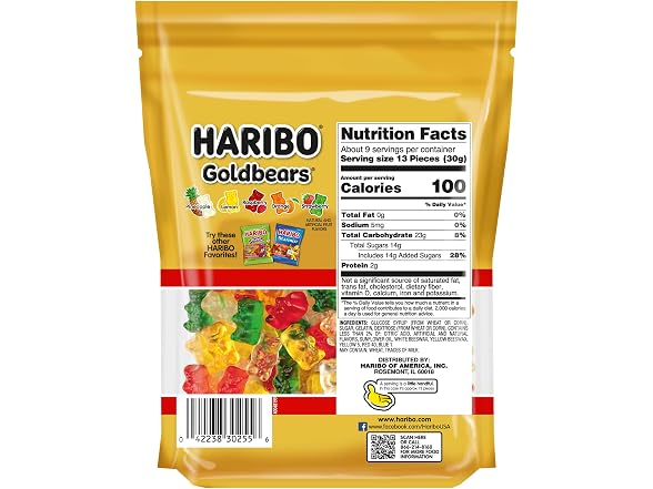 HARIBO Goldbears, Gummi Candy, 10 oz