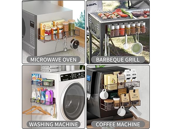 DTUQYX Magnetic Spice Rack for Refrigerator, 2 Pack