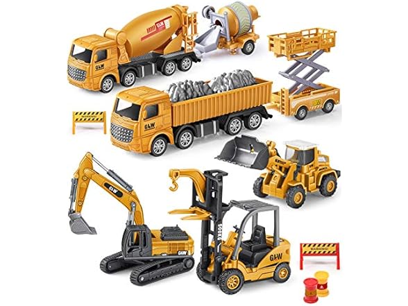 Geyiie Die-Cast Construction Trucks