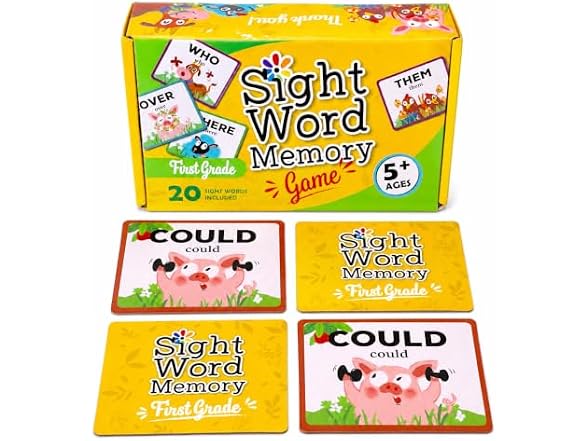 Sight Word Memory Game for Kids Ages 4-8, Matching Card Game