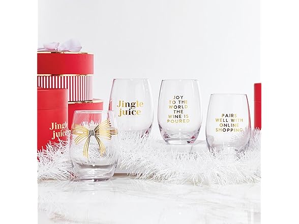 Santa Barbara Design Studio Holiday Stemless Wine Glass