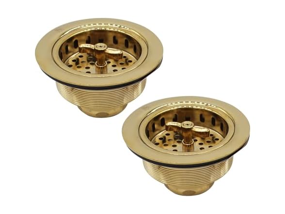 Westbrass Wing Nut Sink Strainer 2-Pack