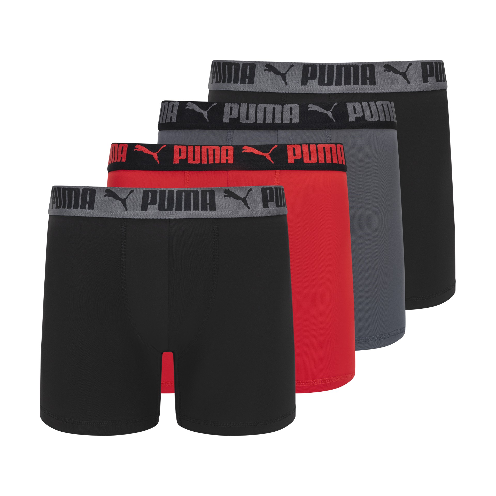 PUMA Men's 4-Pack Active Stretch Boxer Briefs - Gallery 3
