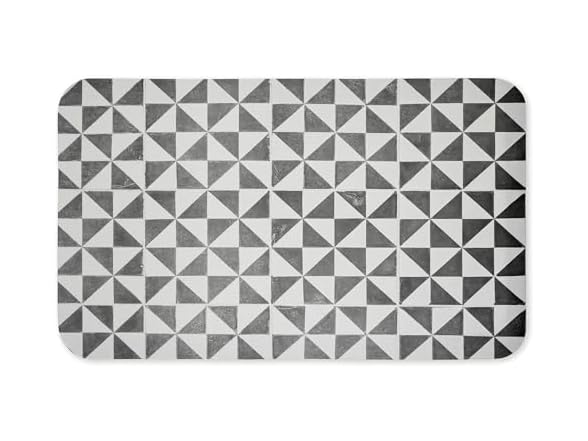 Mediterranean Squares Geometric Anti-Fatigue Floor Mat