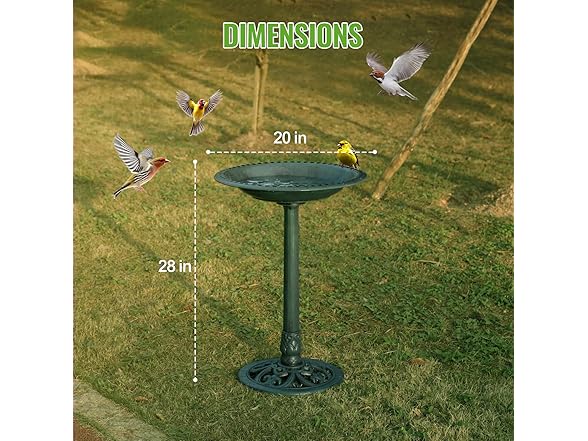 Backyard Expressions Outdoor Garden Bird Bath