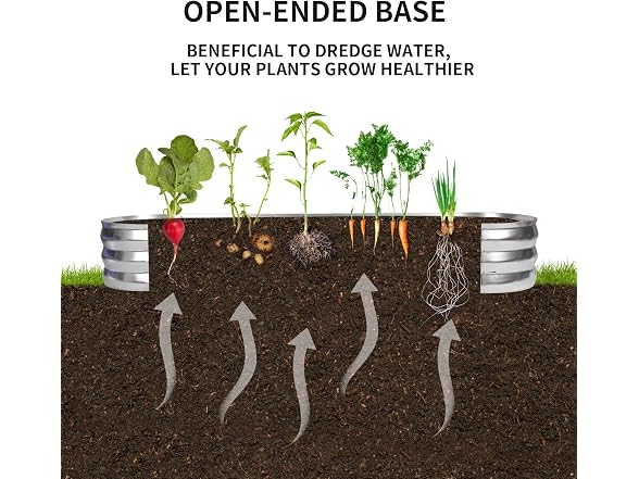 GADI 67-Inch Galvanized Raised Garden Bed
