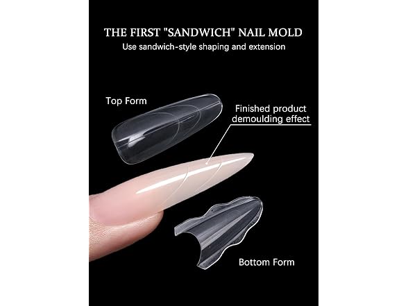 Klimonla Sandwich Dual Nail Forms