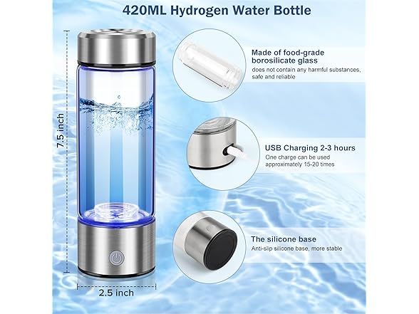 ZIHUOFAN BC075725040012 Hydrogen Water Bottles
