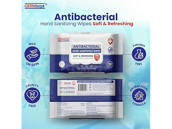 Germisept Hand Wipes 150ct