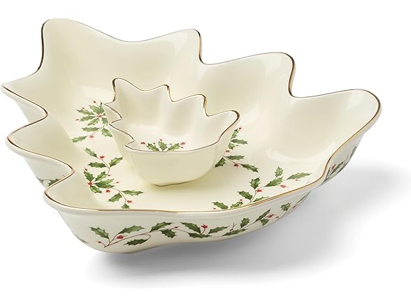 Lenox 898187 Holiday Tree Chip & Dip Set