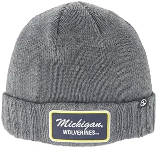 ZHATS Standard NCAA Officially Licensed Beanie Hat Ranger Patch Brick Light Gray, Grey, One Size