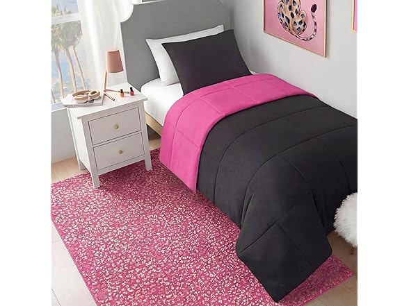 Juicy Couture Metallic Leopard Foil Print Area Rug