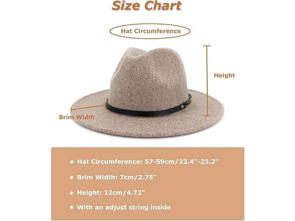 Lisianthus Women (M) Classic Wool Fedora Wide Belt