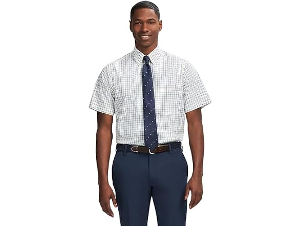 Izod Men (14"-14.5" Neck) Dress Short Sleeve Shirt