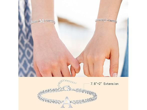 TAGOMEI Silver Initial Bracelets