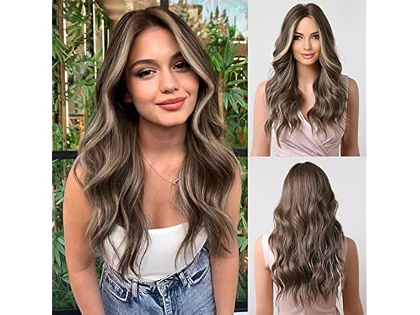 Women's Brown Synthetic 22" Wig