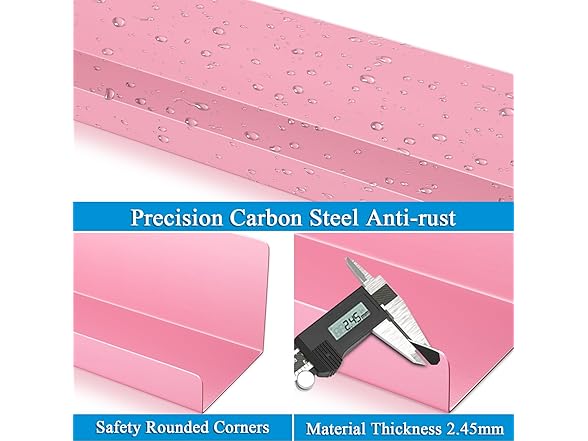 DTUQYX Magnetic Book Shelf for Whiteboard 2-Pack, Pink - Gallery 5