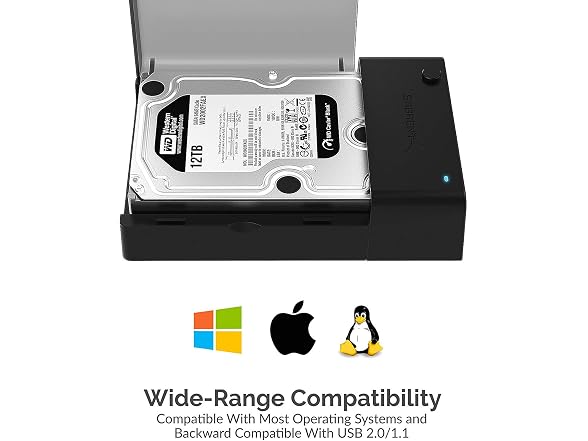 USB 3.0 to SATA Hard Drive Dock with Cooling Fan
