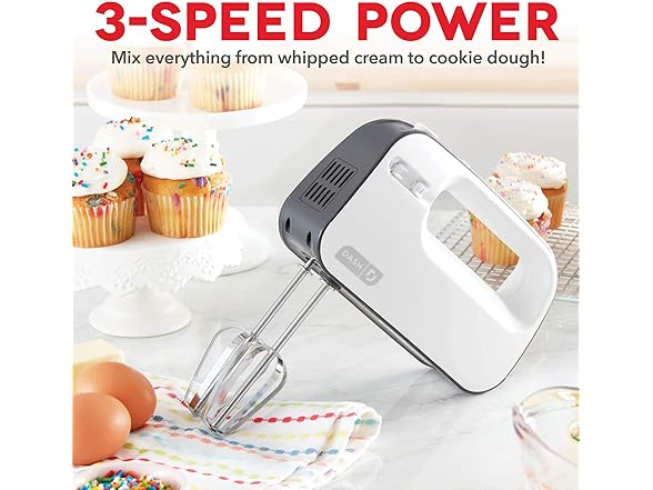 Dash SmartStore Deluxe Compact Electric Hand Mixer