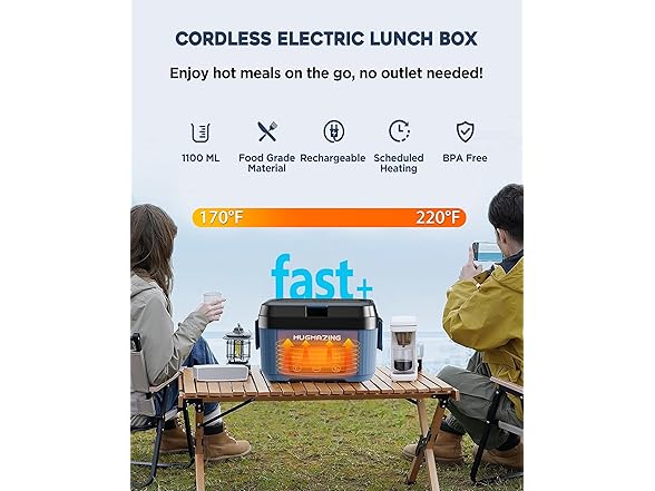 HUGMAZING Cordless Electric Lunch Box