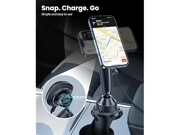EXELIQ Cup Holder Charger Mount - Gallery 7
