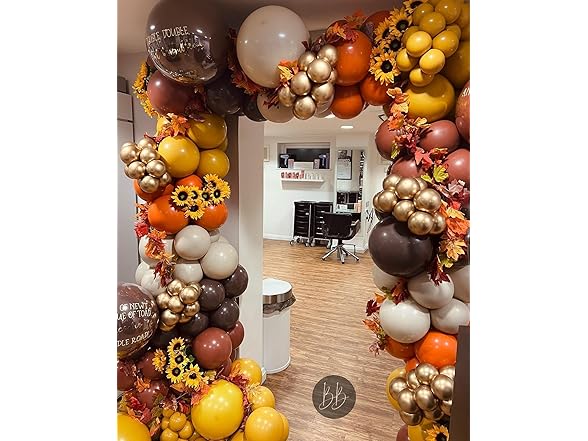 100 Brown and Gold Balloon Set
