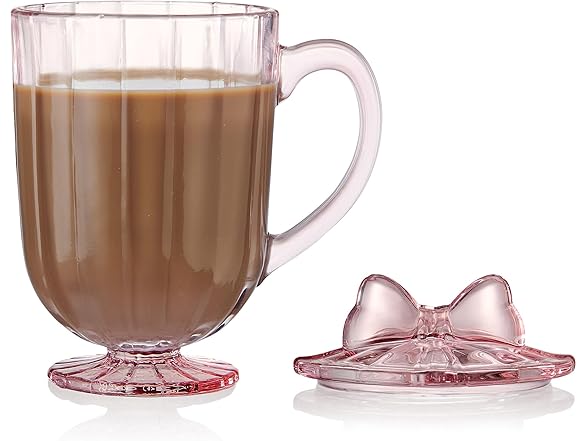 Darbie Angell Bliss Set of 2 Footed Drinking Glasses with Lid